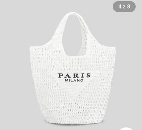 Pletená háčkovaná značková taška paris, 