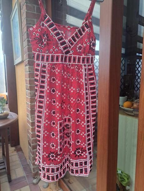 Bavlnené plátenkové šaty s kamienkami 38-40/m, debenhams,m