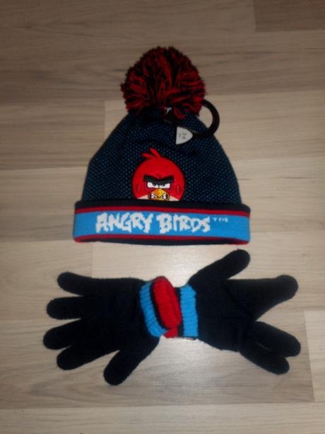 Čiapka+rukavice angry birds, 104