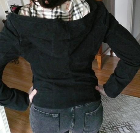 Prechodny kabát-brúsená koža 1x obl., xs