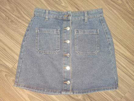Rifľová suknička na gombíky, denim co,38