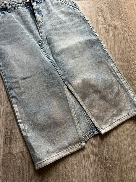 Jeans riflova midi sukna, sinsay,158