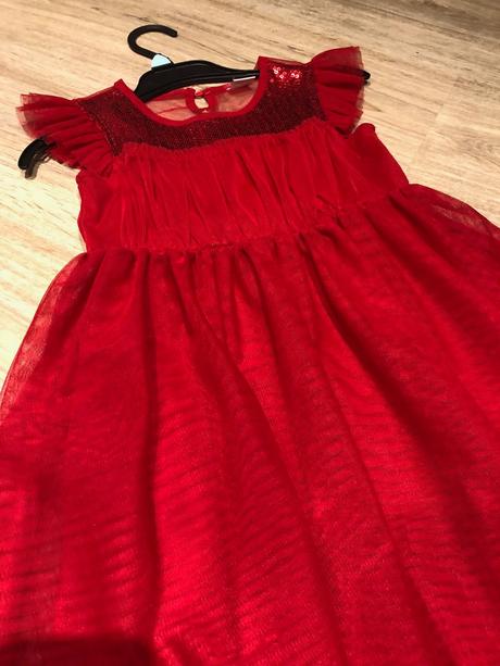 Lindex - sviatočné červené šaty 110 - 116, lindex,110