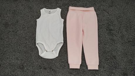 Tielko h&m + zateplené tepláčiky, h&m,86