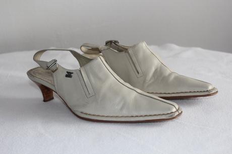 Biele kozene sandale, 38