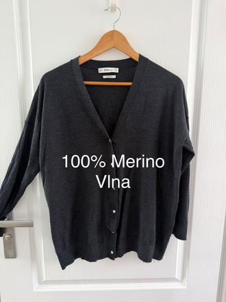 Kardigán zara kint merino vlna, zara,s