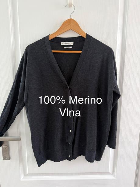 Kardigán zara kint merino vlna, zara,s