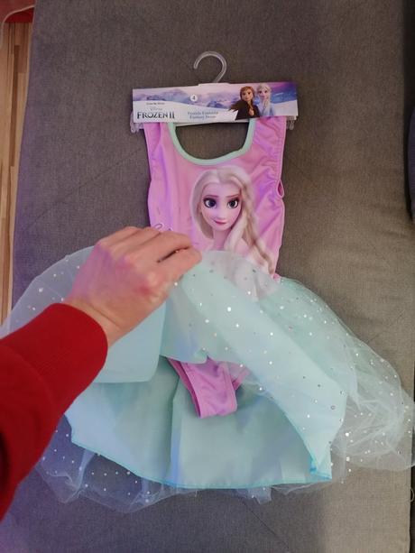Tanečný overal/šaty frozen, 110 / 116