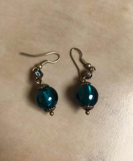 Perleťové rustikálne náušnice,