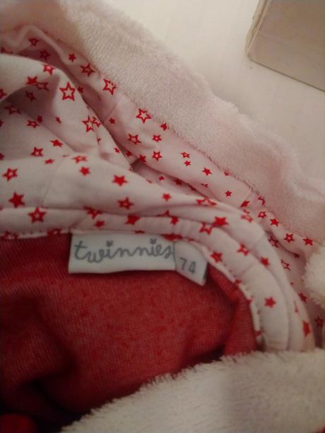 Vianočné šaty s kapucňou, twinnies, 74 cm, 74