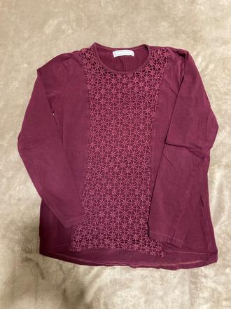 Tričko s čipkovou vsadkou, zara,152