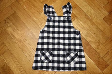 Teplé kárované šaty fred&flo 9/12m, f&f,80