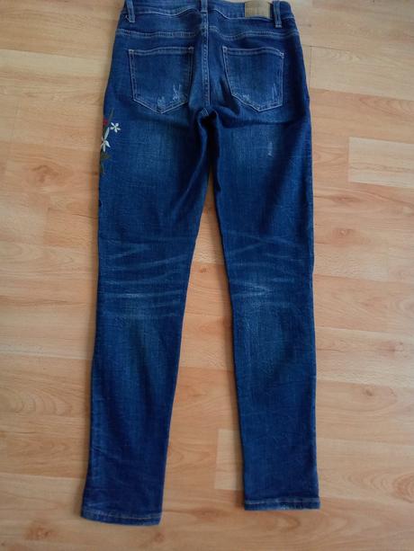 Rifle s výšivkou, denim,s