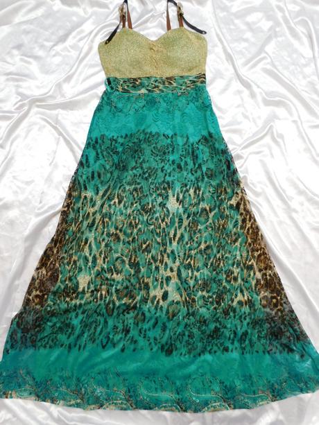 Maxi šaty - vrch krajka, spodok podšívka, xl