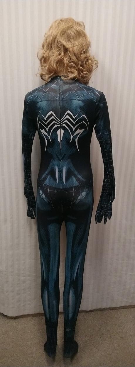 Kostým spider woman čierny, overal, xs, s, m, 