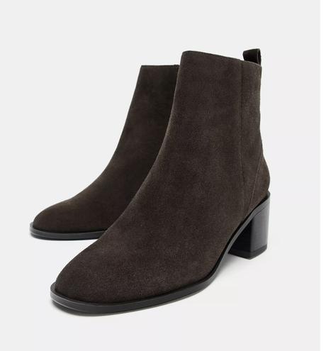 Členkové kožené čizmy zara, zara,39