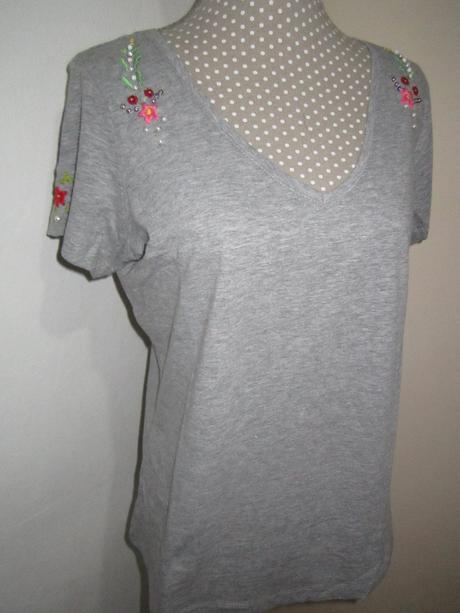 Ručne vyšívané tričká, l / m / s / xl / xs