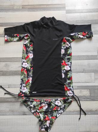Tričko na plávanie + spodný diel plaviek, decathlon,s