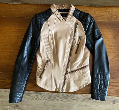 Kožená bunda zara basic, zara,xs