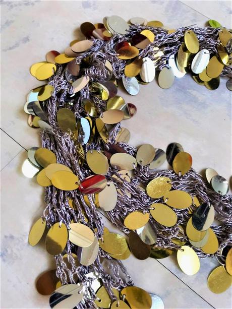 Spoločenská trblietavá šatka na krk/šálik, 