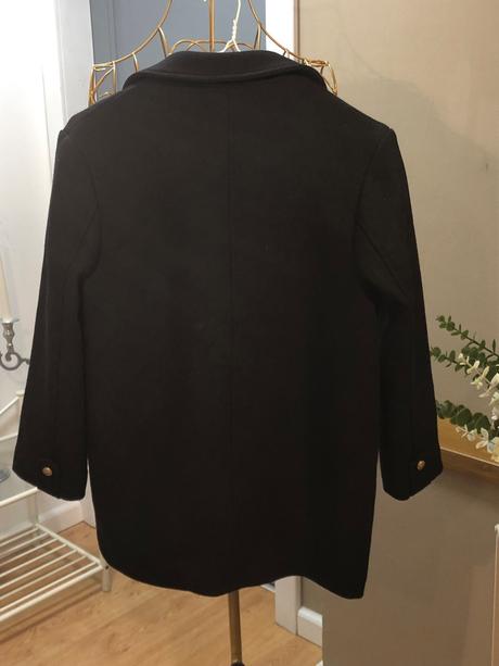Zara kvalitný čierny kabát, zara,152