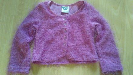 Svetrík/bolerko na šaty, pumpkin patch,98