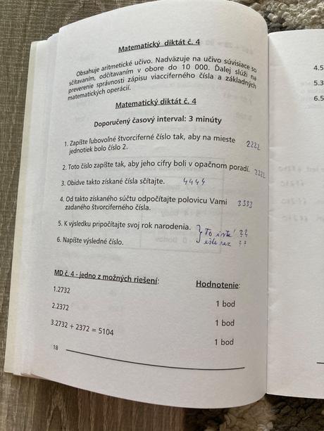Zbierka matematických diktátov pre 4. ročník zš,