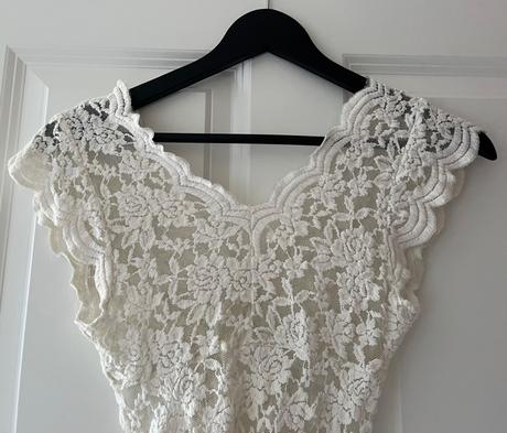 Bledý čipkovaný top zara, xs/s, zara,xs