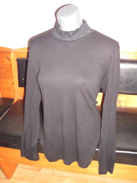 Predĺžené tričenko s čipkou, l