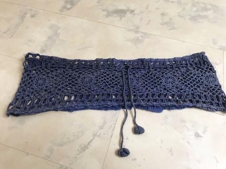 Háčkovaný bavlnený pás, 