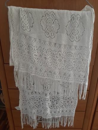 Biely šál 180 x 46 cm.,