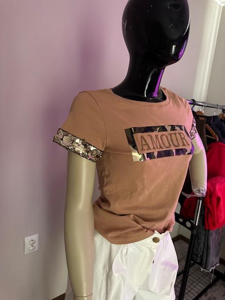 Tricko s flitrami, m