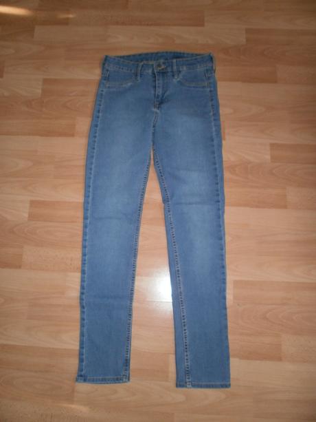 Skinny tenké elastické rifle xs/34, h&m,34