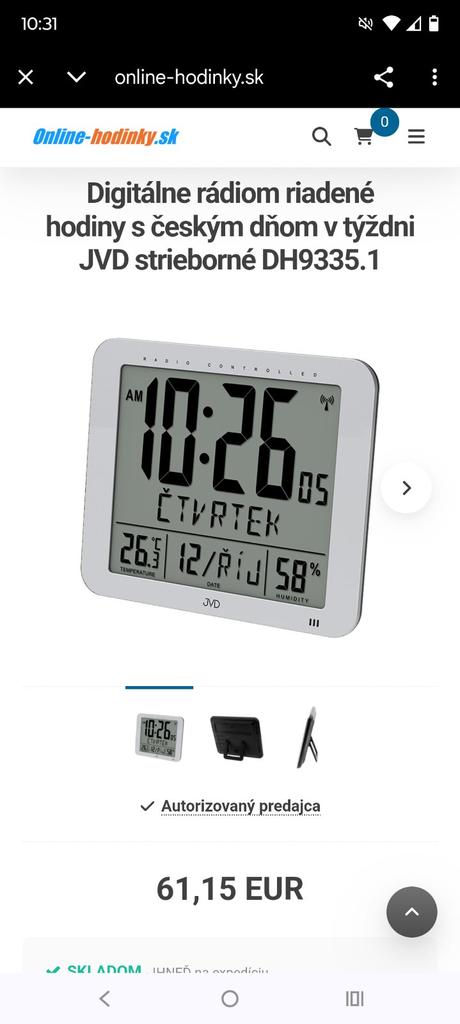 Jvd nové kvalitné hodiny rádiom riadené, 