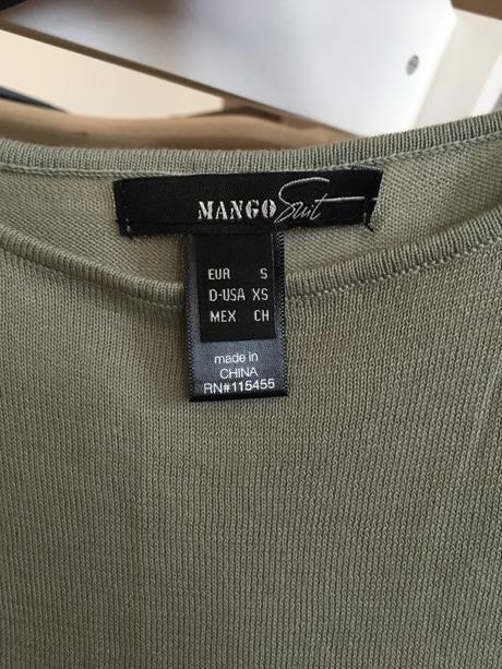 Olivovozeleny top mango, mango,s