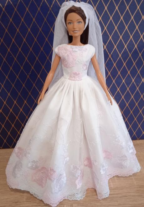 Svadobné šaty pre barbie, 