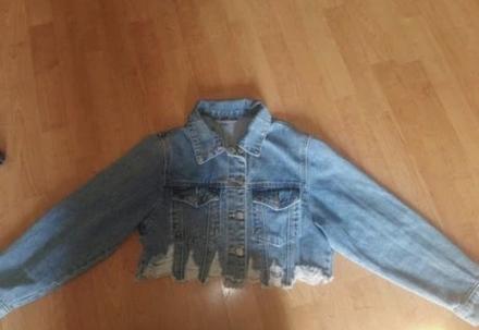 Dámska rifľová bunda, s