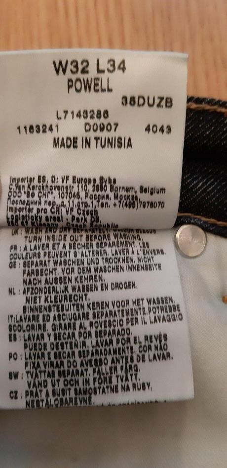 Pánske rifle lee w32 l34, lee,32