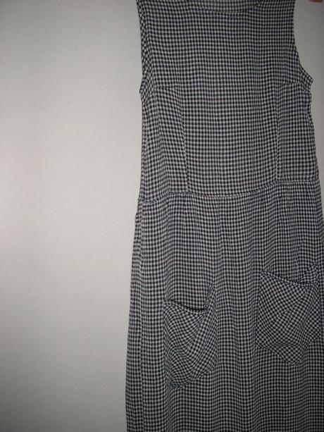 856. kockované dlhé šaty, xs