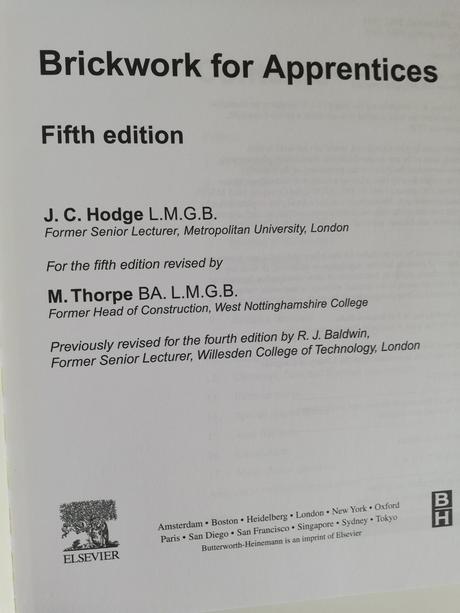 Brickwork for apprentices, j.c.hodge,