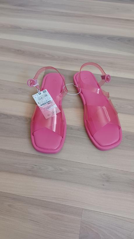 Ružové sandále, zara,36