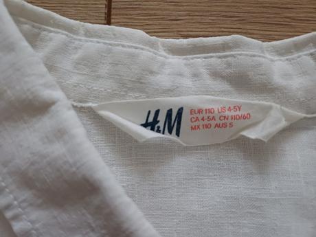 Biela košeľa, h&m,110