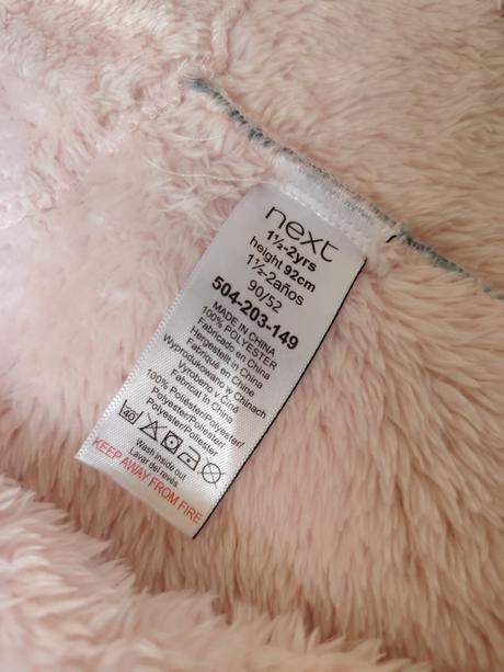 Rozkošný huňatý ružový overal s kapucňou dráčik, next,92