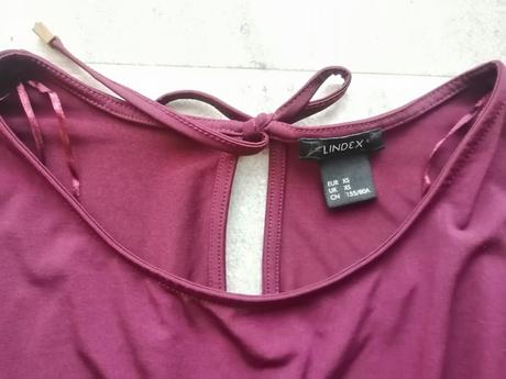 Bordové šik šaty lindex, vxs-s, lindex,s