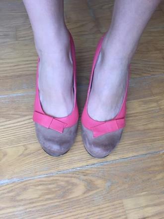 Kožené a krásne farebne skombinované lodičky, 39