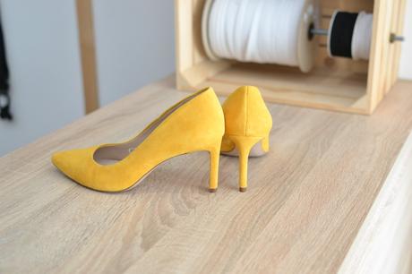 Žlté semišové lodičky 36, h&m,36