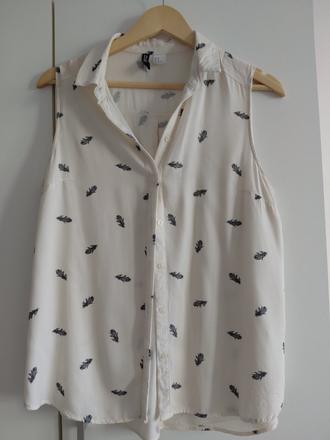 Blúzka s motivom pierok, h&m,38