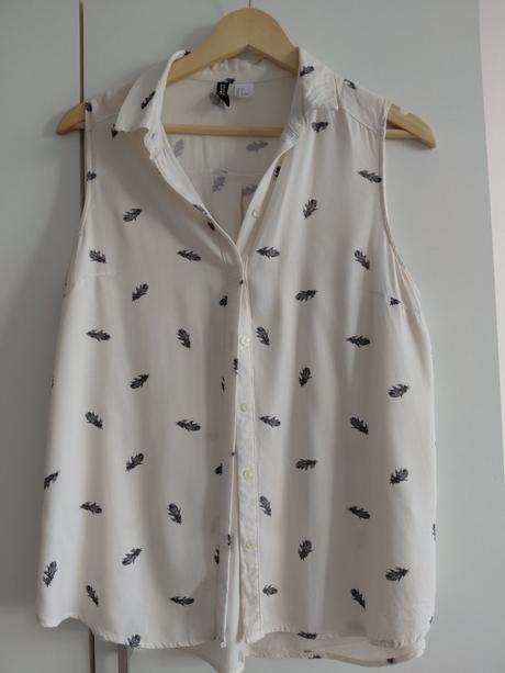 Blúzka s motivom pierok, h&m,38