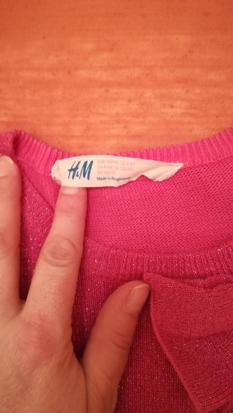 Šaty s mašľou, h&m,116