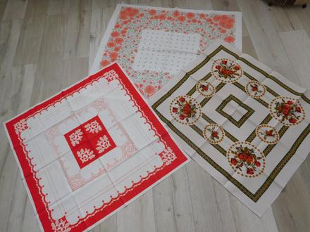 Retro bavlnené obrusy na menší stol,, 